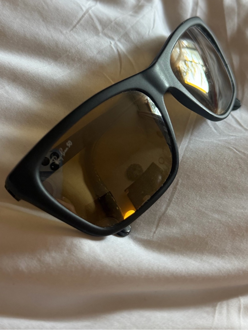 Ray-Ban Men’s Black Frame Sunglasses with Brown Lenses